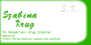 szabina krug business card